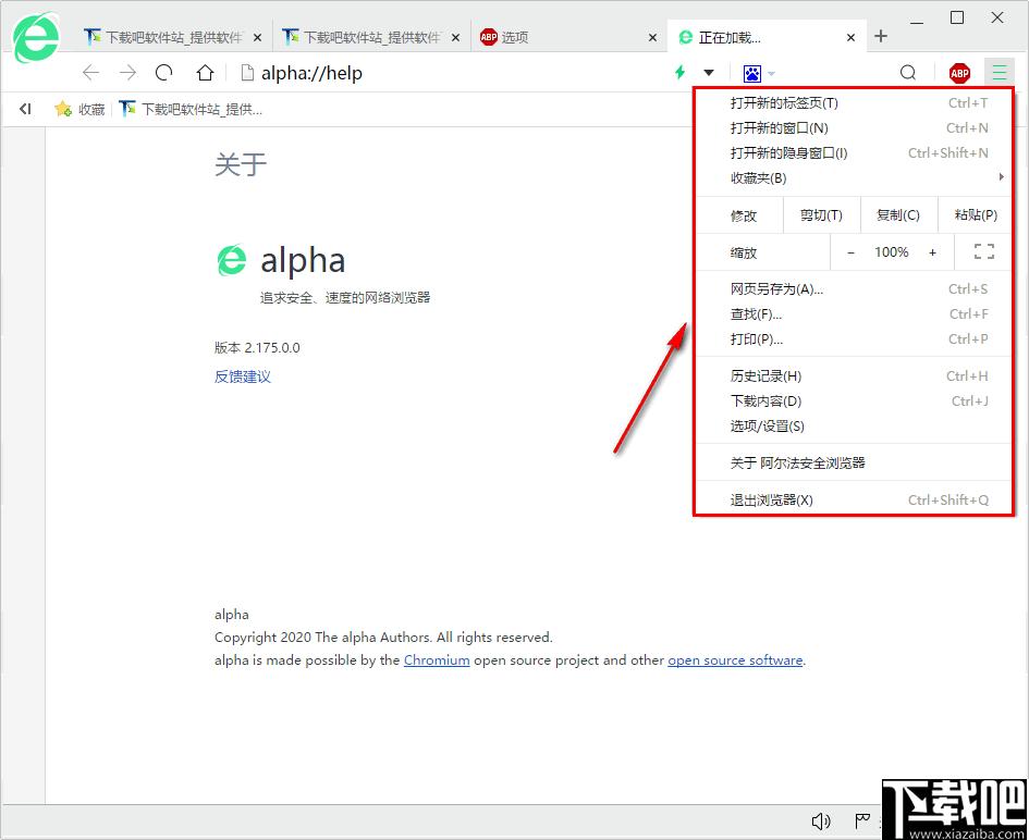 阿尔法安全浏览器下载,浏览器,网页浏览