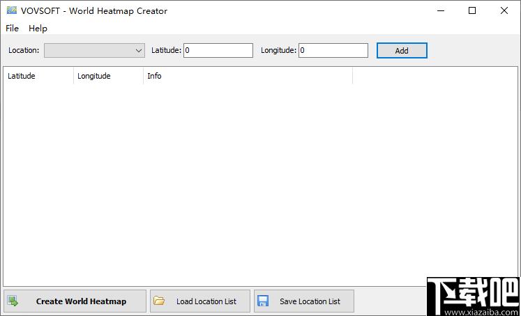 vovsoft world heatmap creator下载,地理热图,数据标注