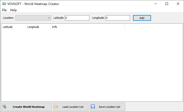 vovsoft world heatmap creator下载,地理热图,数据标注