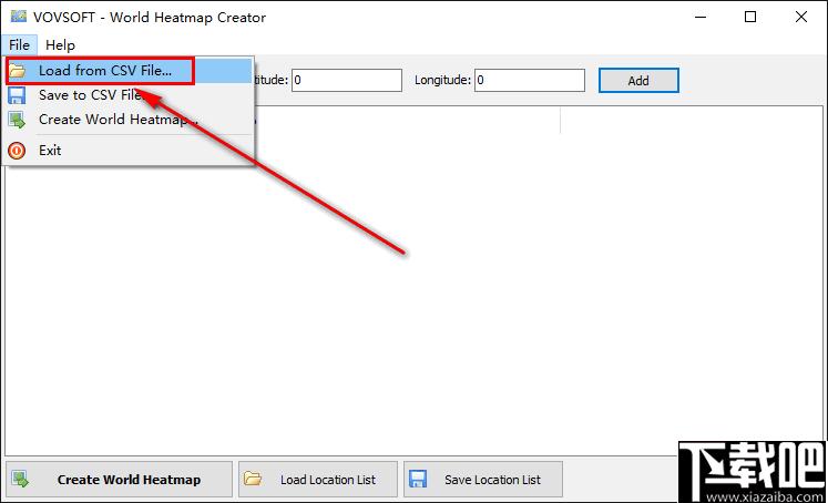 vovsoft world heatmap creator下载,地理热图,数据标注